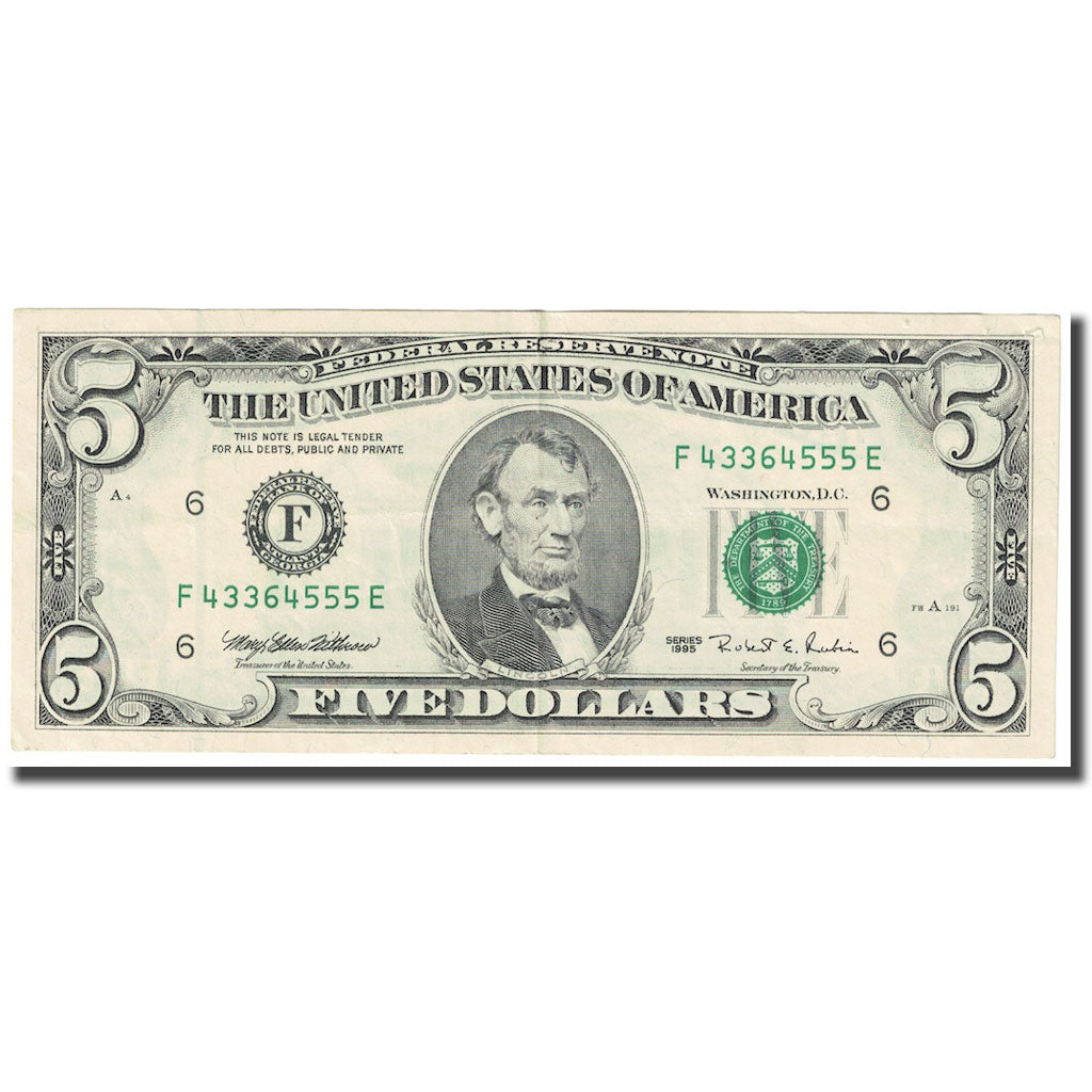 Banconote, Stati Uniti, Five Dollars, 1995, KM:4101F, SPL-