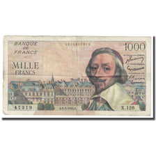 Frankrijk, 1000 Francs, Richelieu, 1955, 1955-03-03, TB, Fayette:42.11, KM:134a