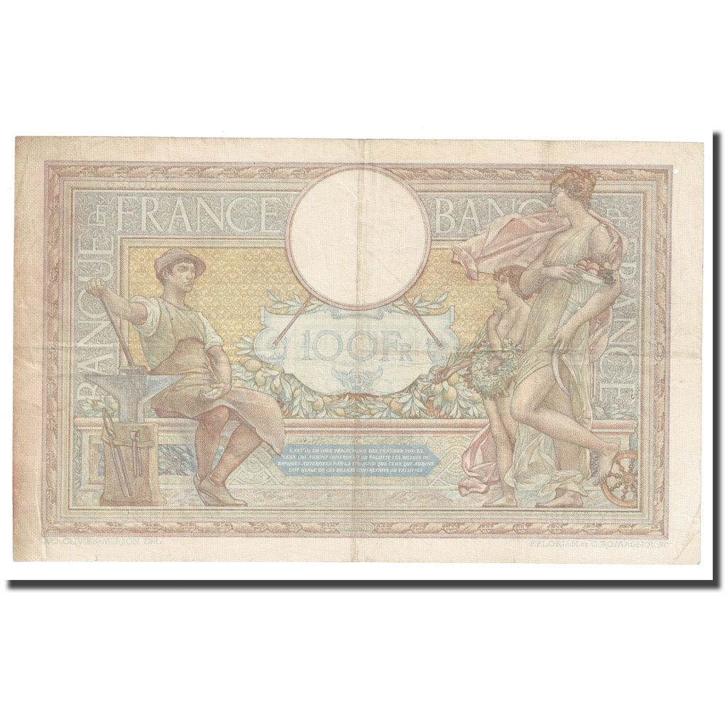 France, 100 Francs, Luc Olivier Merson, 1939, 1939-05-19, EF(40-45)