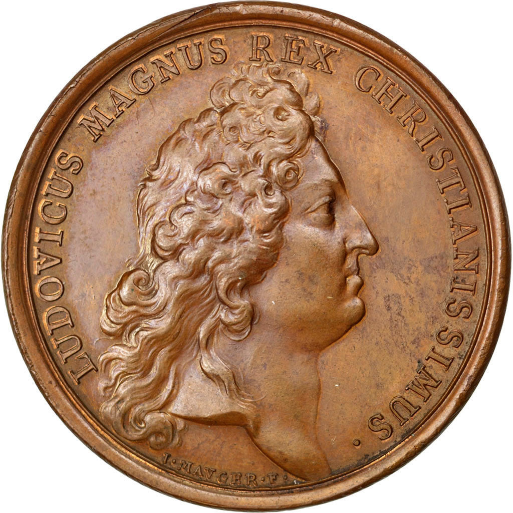 FRANCE, Arts & Culture, Louis XIV, Medal, AU(55-58), Copper, 41, Divo #194,...