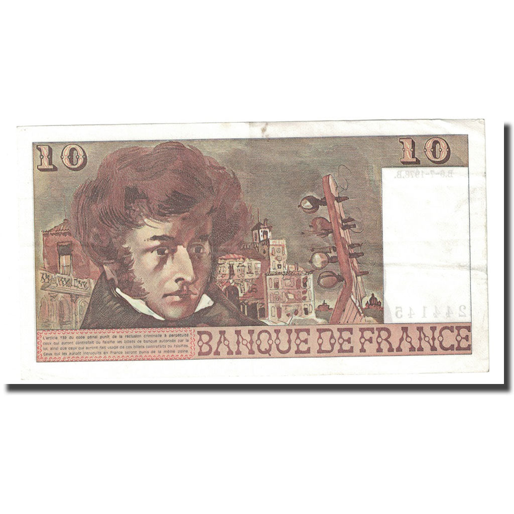 Frankreich, 10 Francs, Berlioz, 1978, 1978-07-06, UNZ-, Fayette:63.25, KM:150c