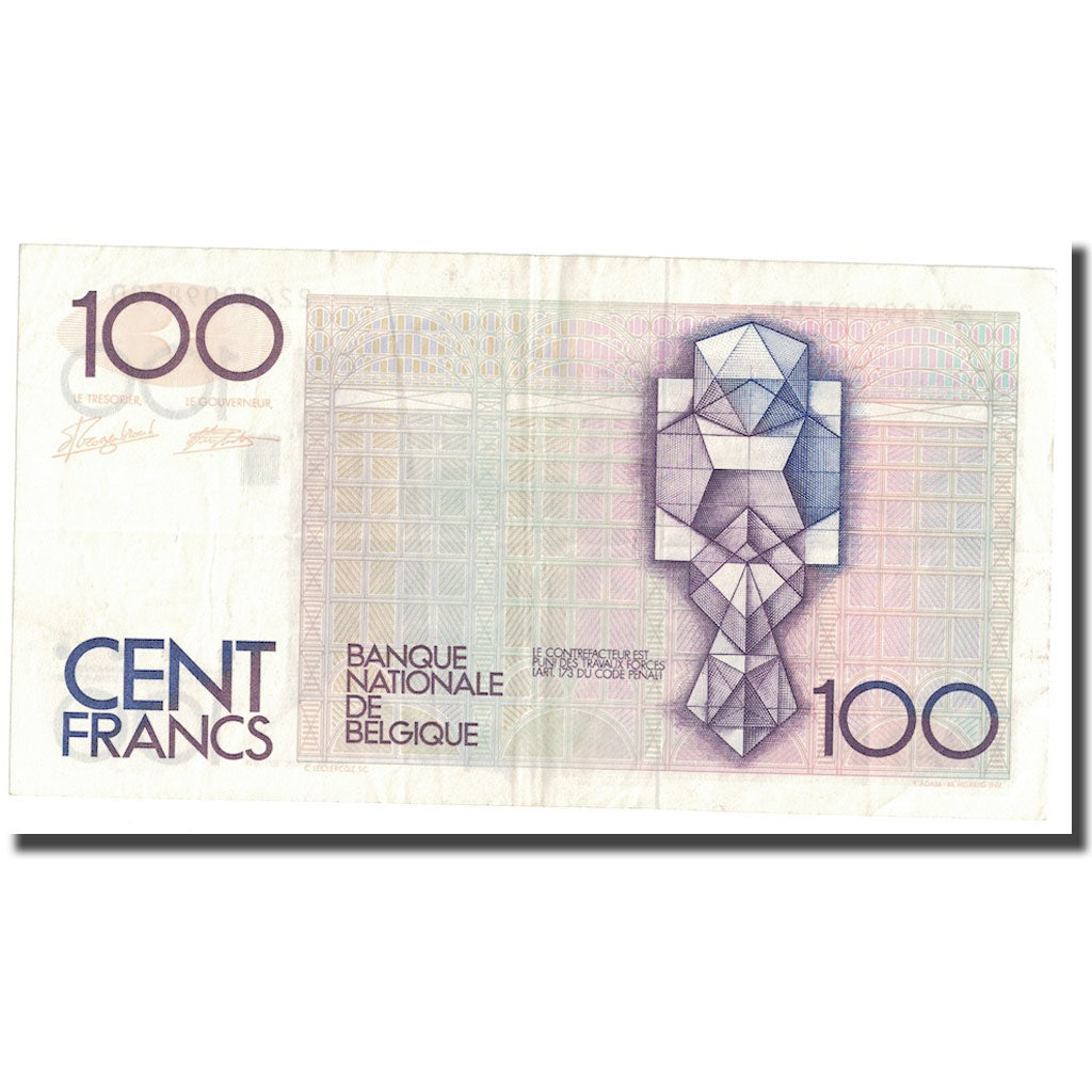 Billete, 100 Francs, Undated (1982-94), Bélgica, KM:142a, EBC