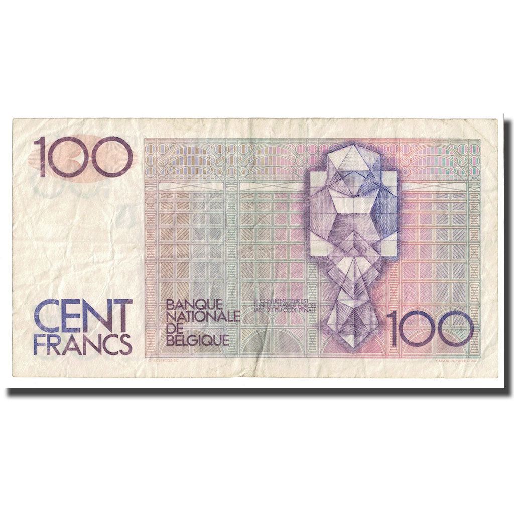 Biljet, België, 100 Francs, Undated (1982-94), KM:142a, TTB