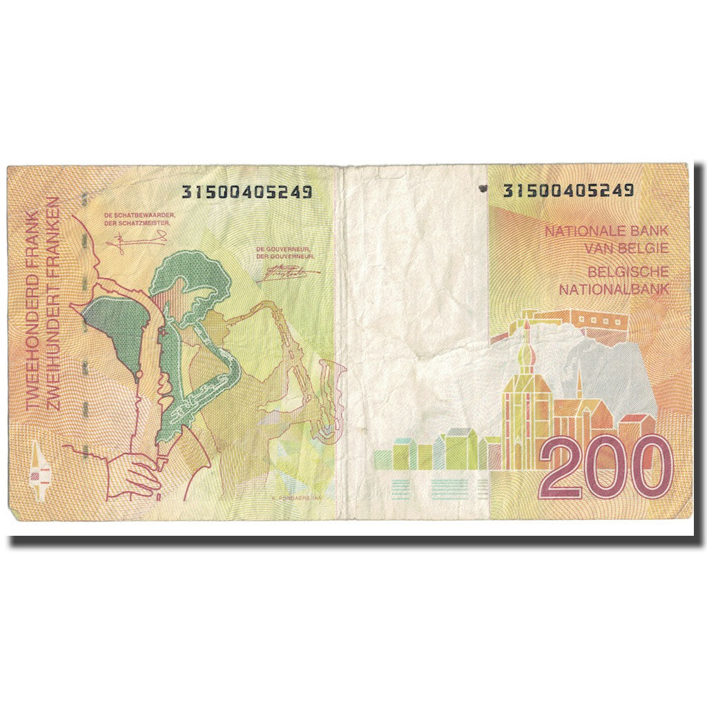 Geldschein, Belgien, 200 Francs, 1995, Undated 1995, KM:148, SS