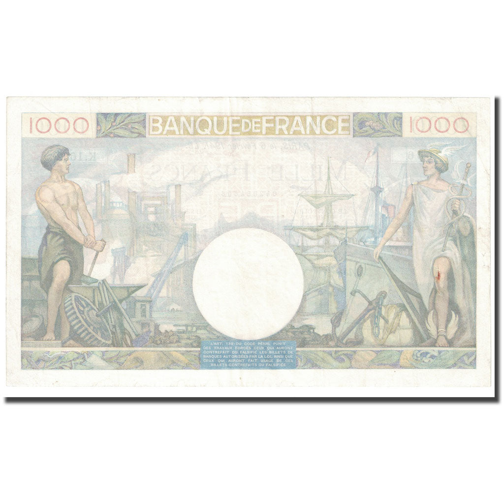 Frankreich, 1000 Francs, Commerce et Industrie, 1941, 1941-02-06, SS+