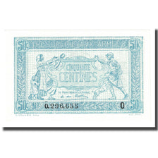 França, 50 Centimes, 1917-1919 Army Treasury, Undated (1917), UNC(63)
