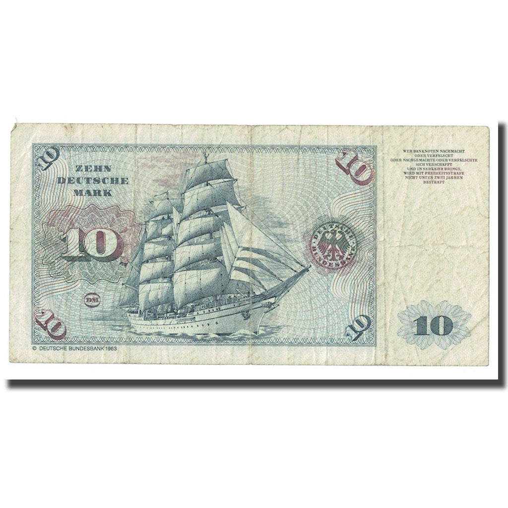 Banconote, GERMANIA - REPUBBLICA FEDERALE, 10 Deutsche Mark, 1980, 1980-01-02