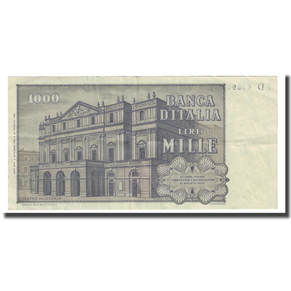 Banconote, Italia, 1000 Lire, 1969-1981, KM:101g, BB+