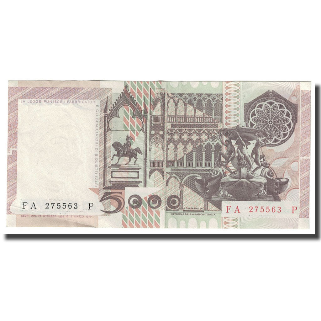 Billet, Italie, 5000 Lire, 1983, 1983-10-19, KM:105c, SUP
