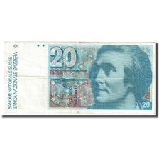 Geldschein, Schweiz, 20 Franken, 1986, KM:55f, SS