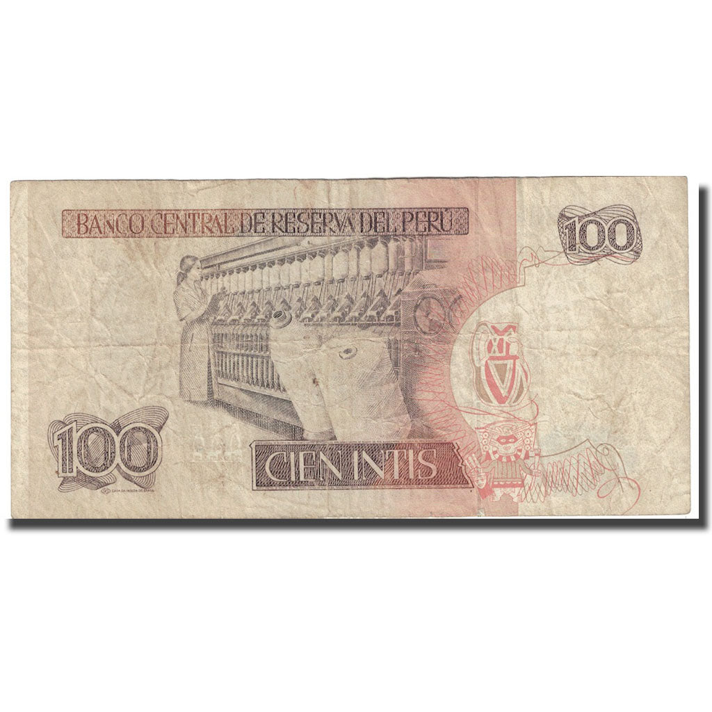 Billete, 100 Intis, 1985, Perú, 1985-02-01, KM:132a, BC+