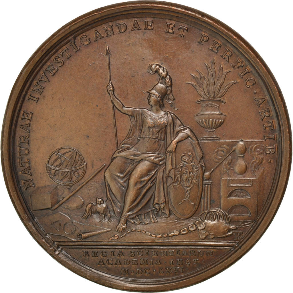 France, Medal, Louis XIV, Sciences & Technologies, Mauger, AU(55-58), Copper