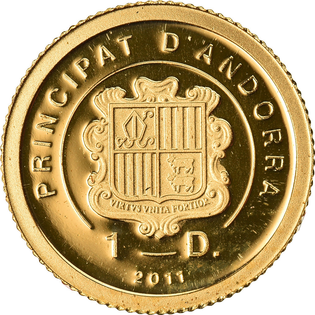 Coin, Andorra, Diner, 2011, Napoléon Bonaparte, MS(65-70), Gold