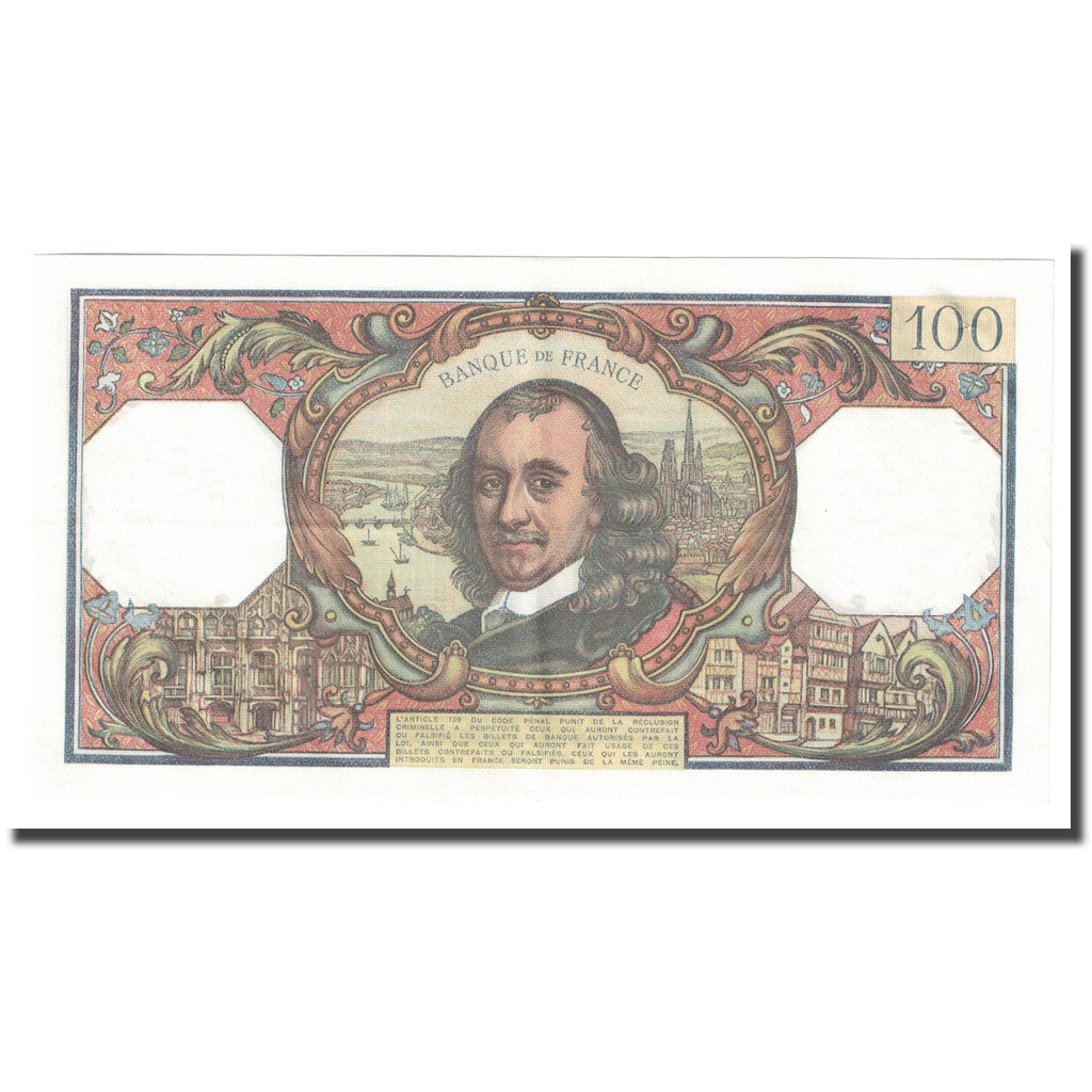 França, 100 Francs, Delacroix, 1968, 1968-05-02, UNC(63), Fayette:65.22