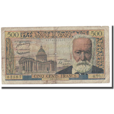 França, 500 Francs, Victor Hugo, 1955, 1955-01-06, F(12-15), Fayette:35.4