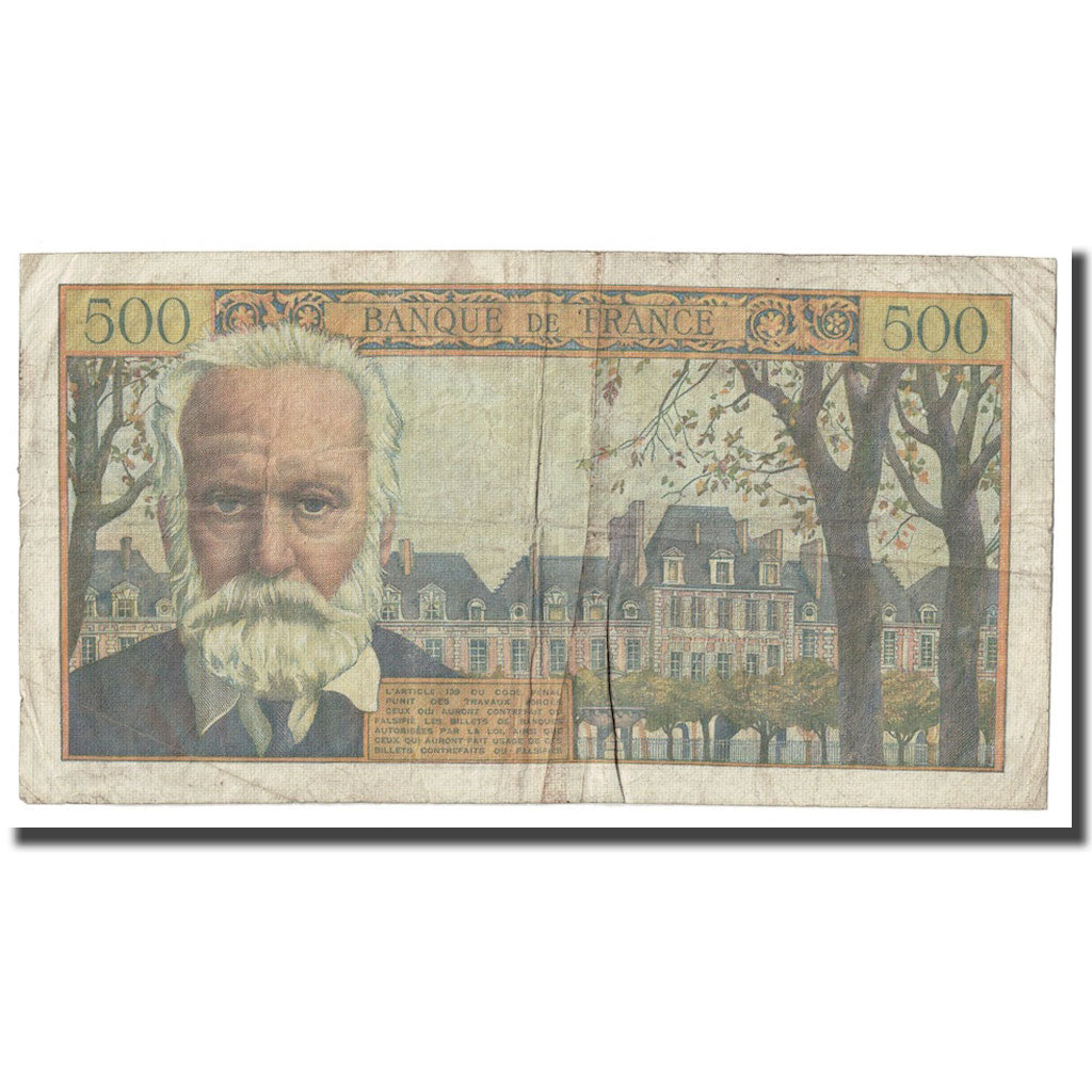 Francia, 500 Francs, Victor Hugo, 1958, 1958-02-06, MB, Fayette:35.08, KM:133b