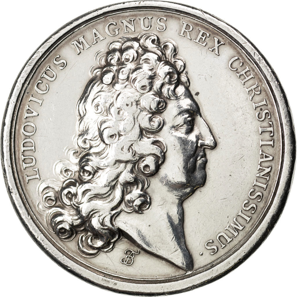 FRANCE, Politics, Society, War, Louis XIV, Medal, AU(50-53), Silver, 41, Divo...