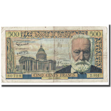 França, 500 Francs, Victor Hugo, 1958, 1958-07-10, VF(30-35), Fayette:35.9