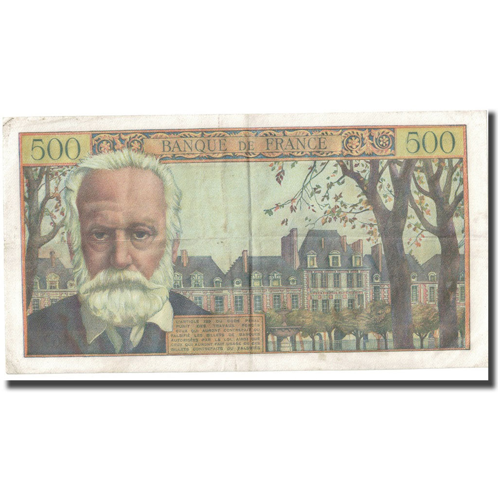 Frankrijk, 500 Francs, Victor Hugo, 1958, 1958-10-30, TTB, Fayette:35.11