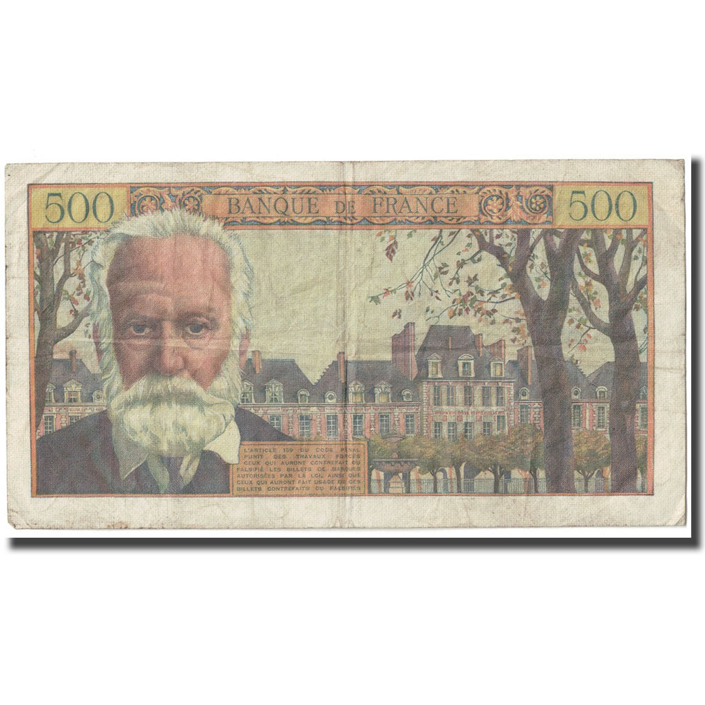 France, 500 Francs, Victor Hugo, 1957, 1957-02-07, TB, Fayette:35.06, KM:133b