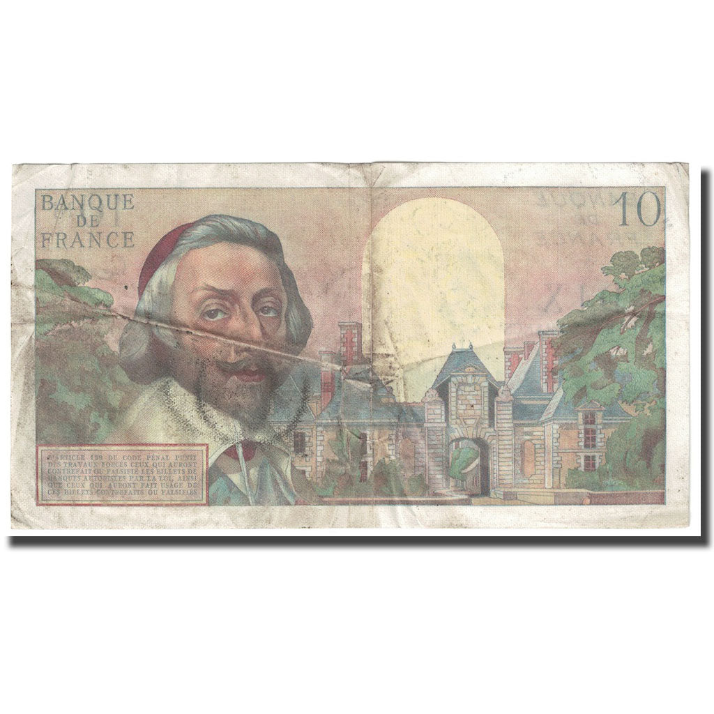 França, 10 Nouveaux Francs, Richelieu, 1959, 1959-07-02, VF(30-35)