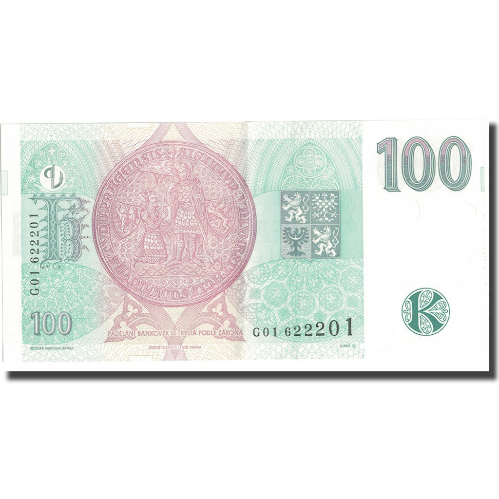 Geldschein, Tschechische Republik, 100 Korun, 1997, KM:18, UNZ-