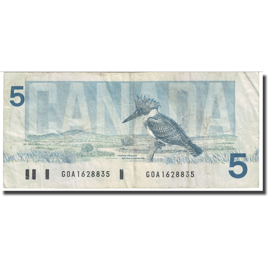 Billete, 5 Dollars, 1986, Canadá, KM:95c, BC+