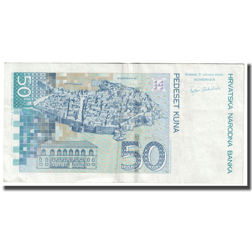 Geldschein, Kroatien, 50 Kuna, 2002, 2002-03-07, KM:40, SS+