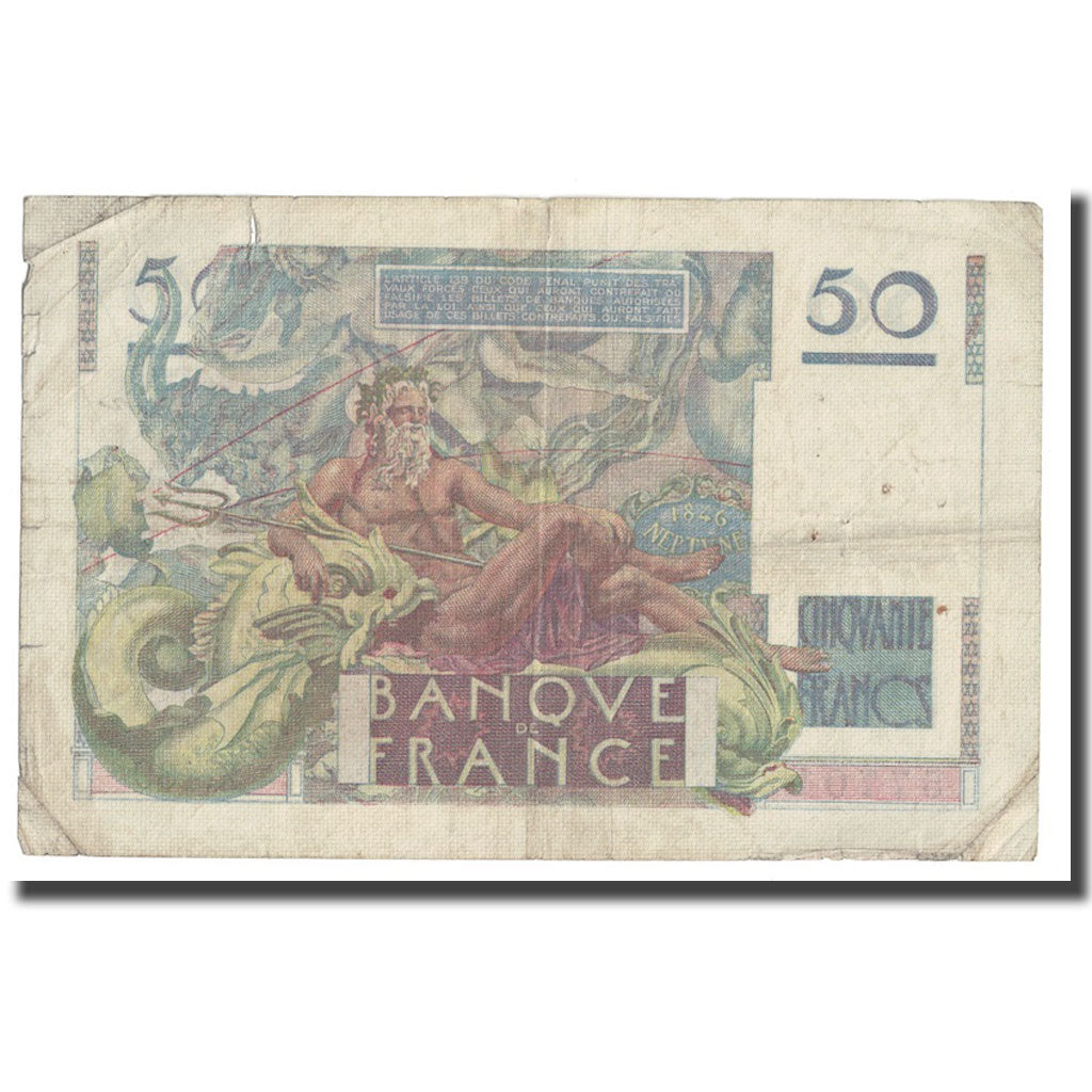 France, 50 Francs, Le Verrier, 1951, 1951-02-01, TB, KM:127c