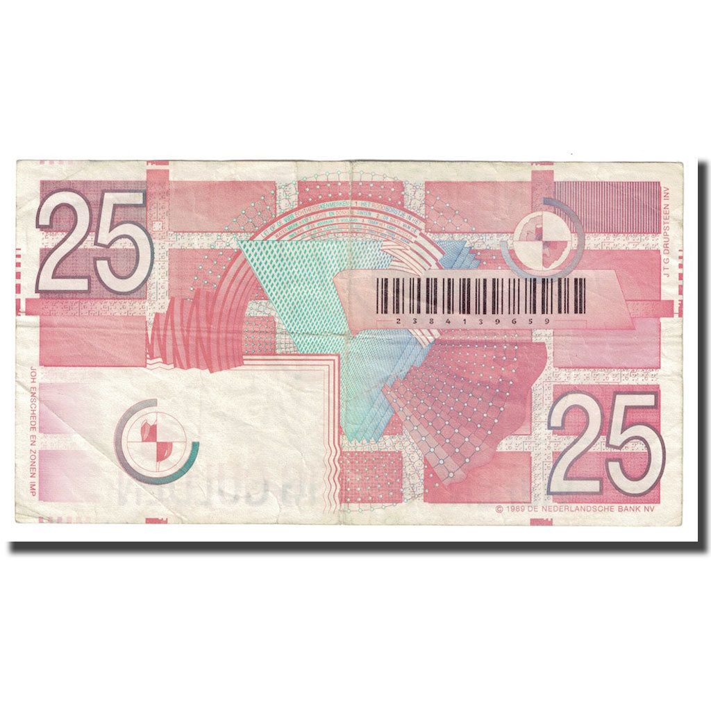 Banconote, Paesi Bassi, 25 Gulden, 1989-04-05, KM:100, BB