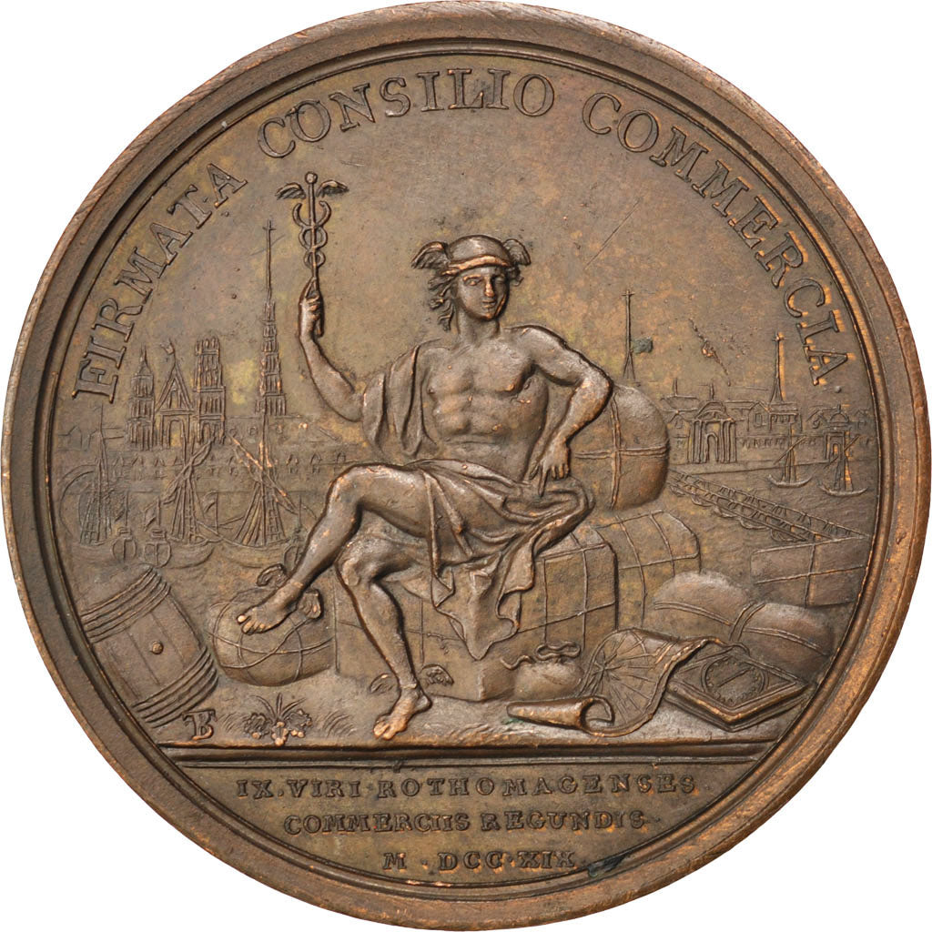 Francia, Medal, Louis XV, Business & industry, EBC, Cobre, Divo:30.