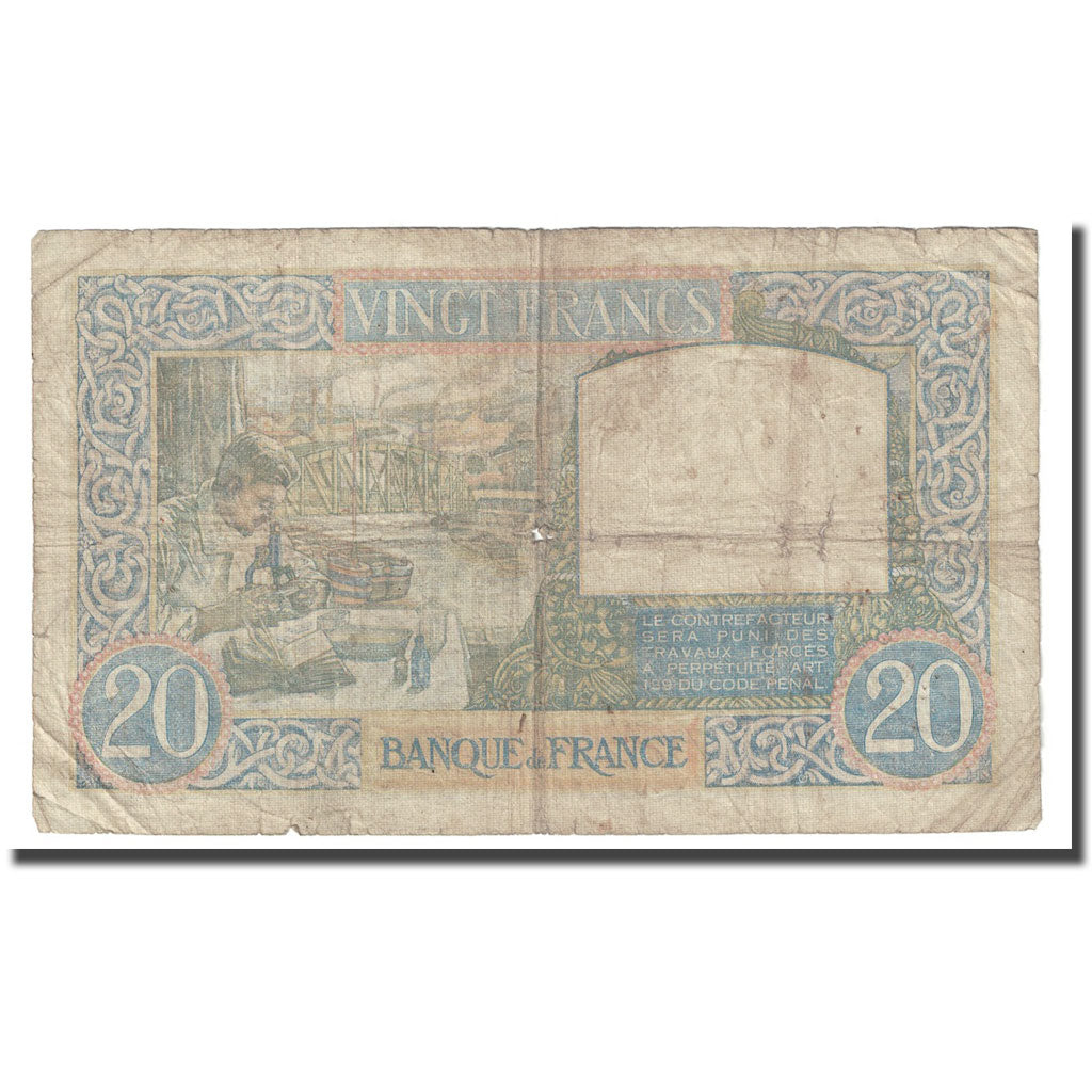 Frankreich, 20 Francs, Science et Travail, 1940, 1940-10-17, S, Fayette:12.9