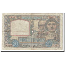 France, 20 Francs, Science et Travail, 1941, 1941-12-04, VF(20-25)