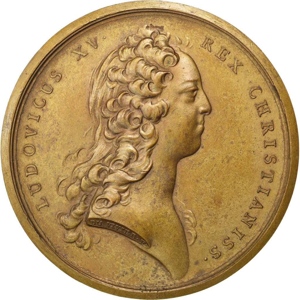 FRANCE, Politics, Society, War, Louis XV, Medal, AU(55-58), Duvivier, Copper,...