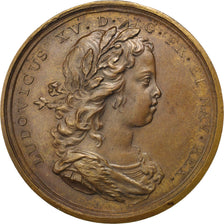 Francia, Medal, Louis XV, Politics, Society, War, EBC, Cobre, Divo:24
