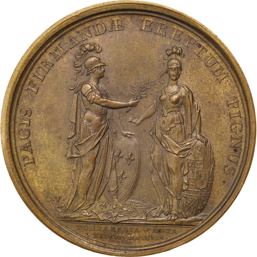 Francia, Medal, Louis XV, Politics, Society, War, EBC, Cobre, Divo:24