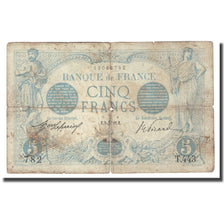 França, 5 Francs, Bleu, 1912, F(12-15), Fayette:02.06, KM:70