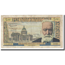 France, 5 Nouveaux Francs, Victor Hugo, 1962, 1962-03-01, VF(30-35)