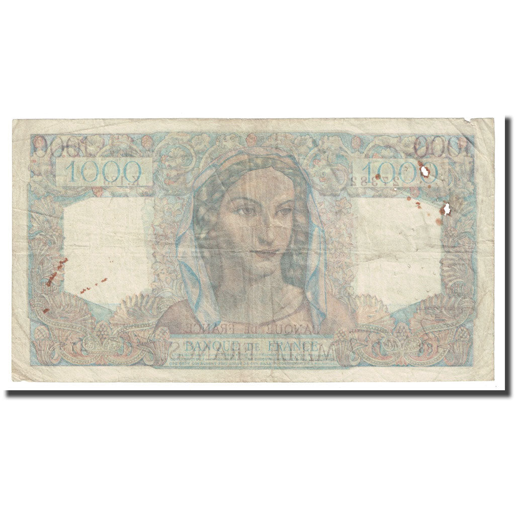 Francia, 1000 Francs, 1946, 1946-01-17, MB+, Fayette:41.10, KM:130a