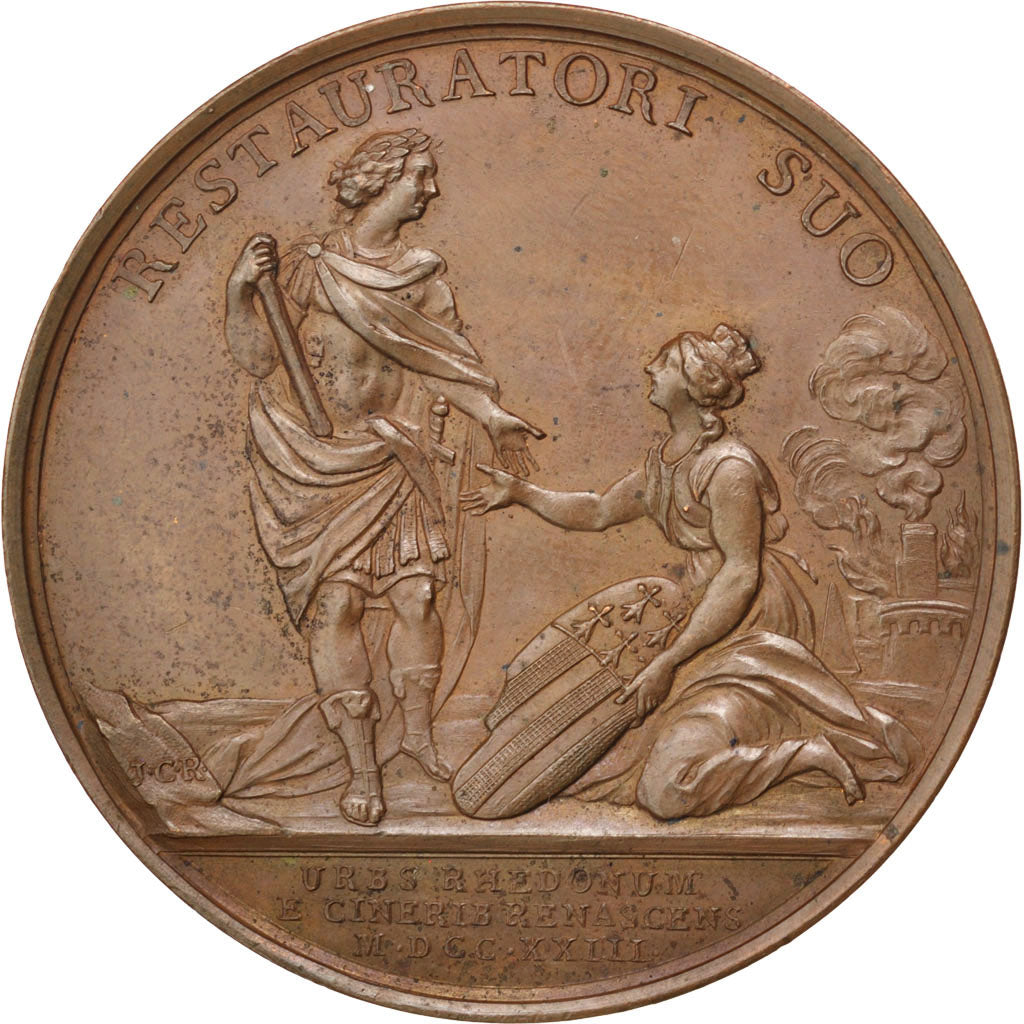 FRANCE, Politics, Society, War, Louis XV, Medal, AU(55-58), Duvivier, Copper,...