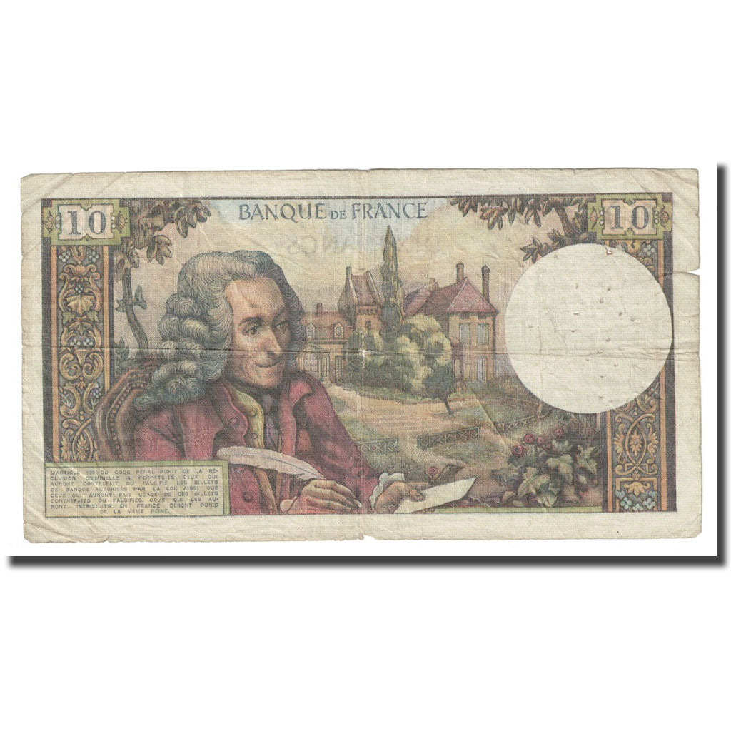 Frankreich, 10 Francs, Voltaire, 1970, 1970-01-08, S, Fayette:62.41, KM:147c