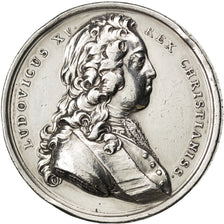 France, Médaille, Louis XV, Chambre de Commerce de Rouen, 1719, TTB+, Argent