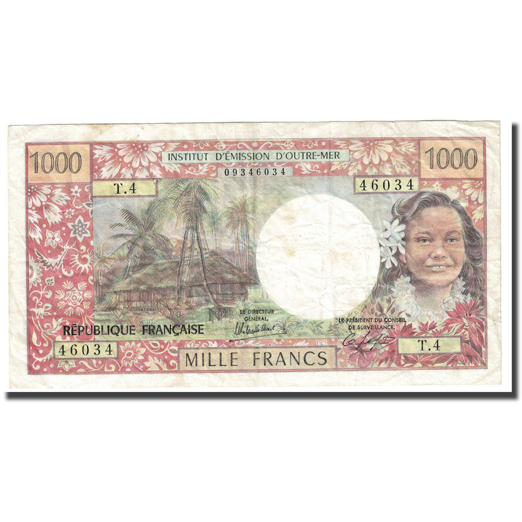 Banknote, Tahiti, 1000 Francs, 1985, KM:27d, EF(40-45)