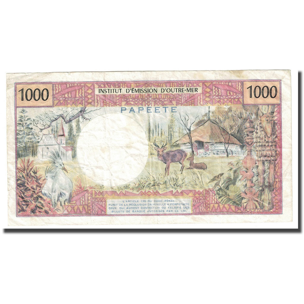 Banknote, Tahiti, 1000 Francs, 1985, KM:27d, EF(40-45)