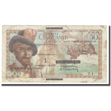 Billet, Saint-Pierre-et-Miquelon, 1 Nouveau Franc on 50 Francs, 1960, KM:30b