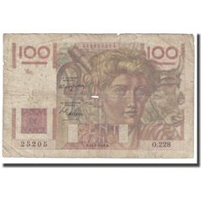 France, 100 Francs, Jeune Paysan, 1948, 1948-04-15, B+, Fayette:28.17, KM:128b