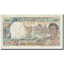 Nota, Taiti, 500 Francs, Undated (1970-85), KM:25b2, VG(8-10)