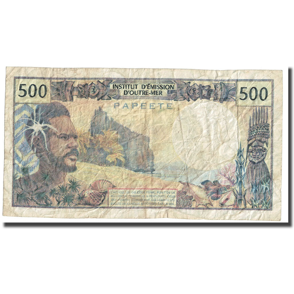 Banconote, Tahiti, 500 Francs, Undated (1970-85), KM:25b2, B