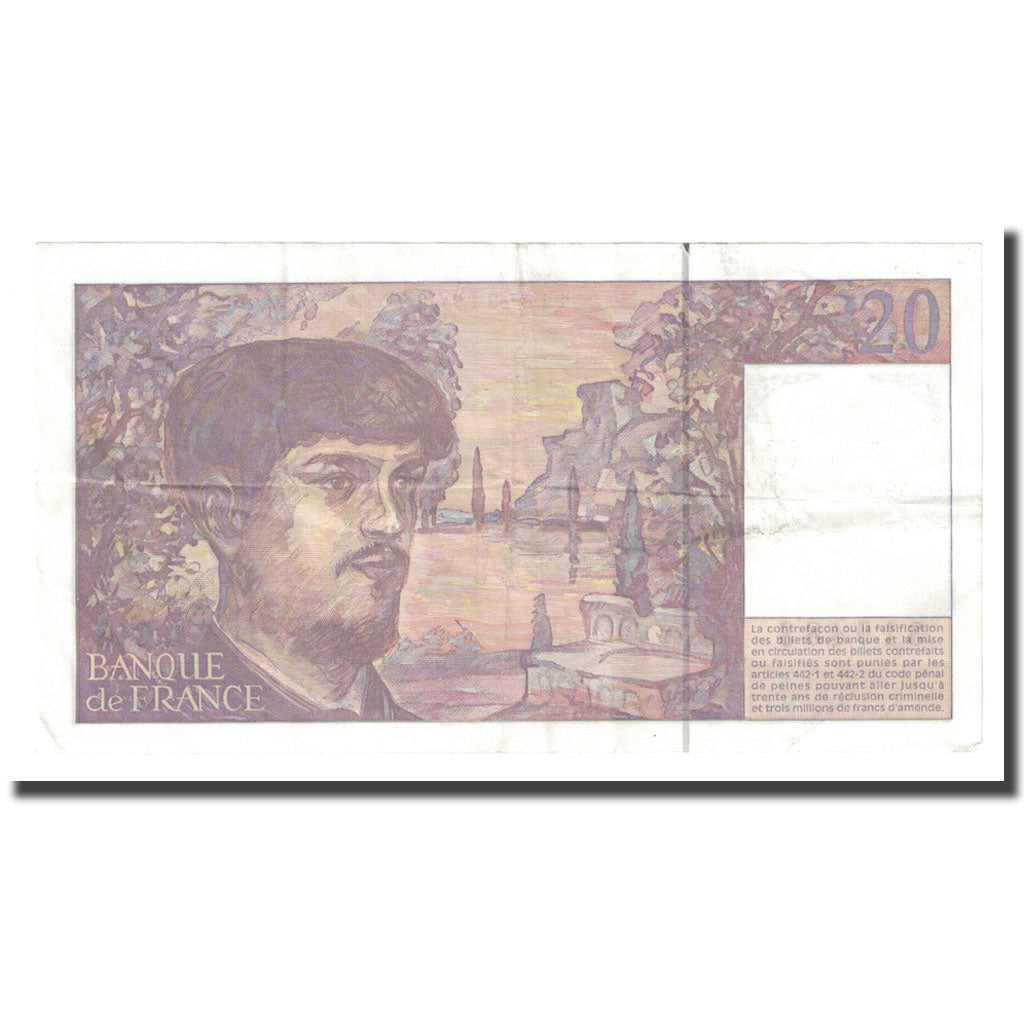 Francia, 20 Francs, Debussy, 1995, MBC+, Fayette:66ter.1, KM:151h