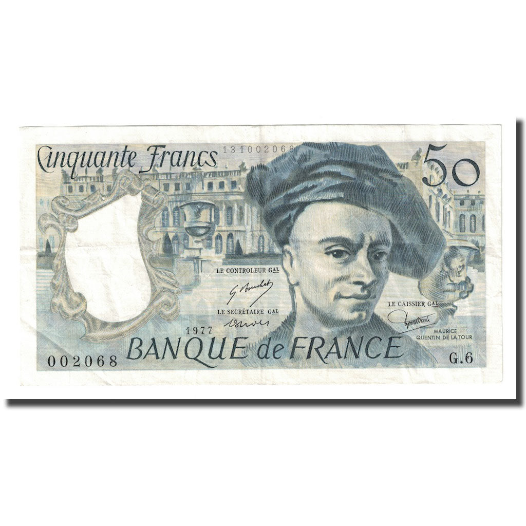 France, 50 Francs, Quentin de La Tour, 1977, EF(40-45), Fayette:67.2, KM:152a
